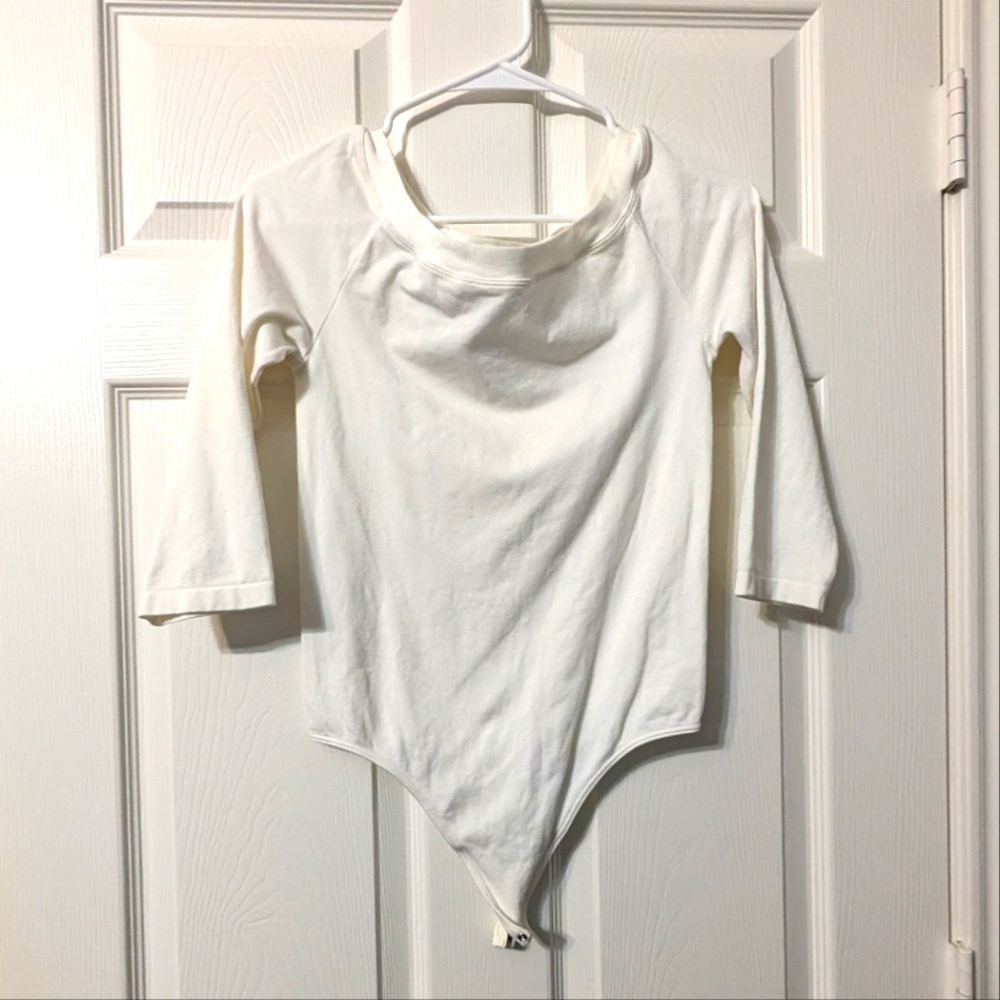 Wolford Tuckernuck Vintage Body suit Long Sleeve White